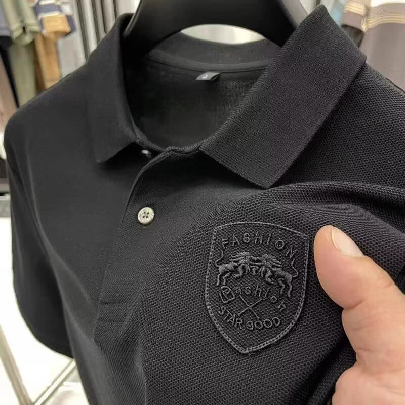 Fashion trend summer casual short sleeve polo shirt men's lapel T-shirt ins2025 new fashion brand popular casual