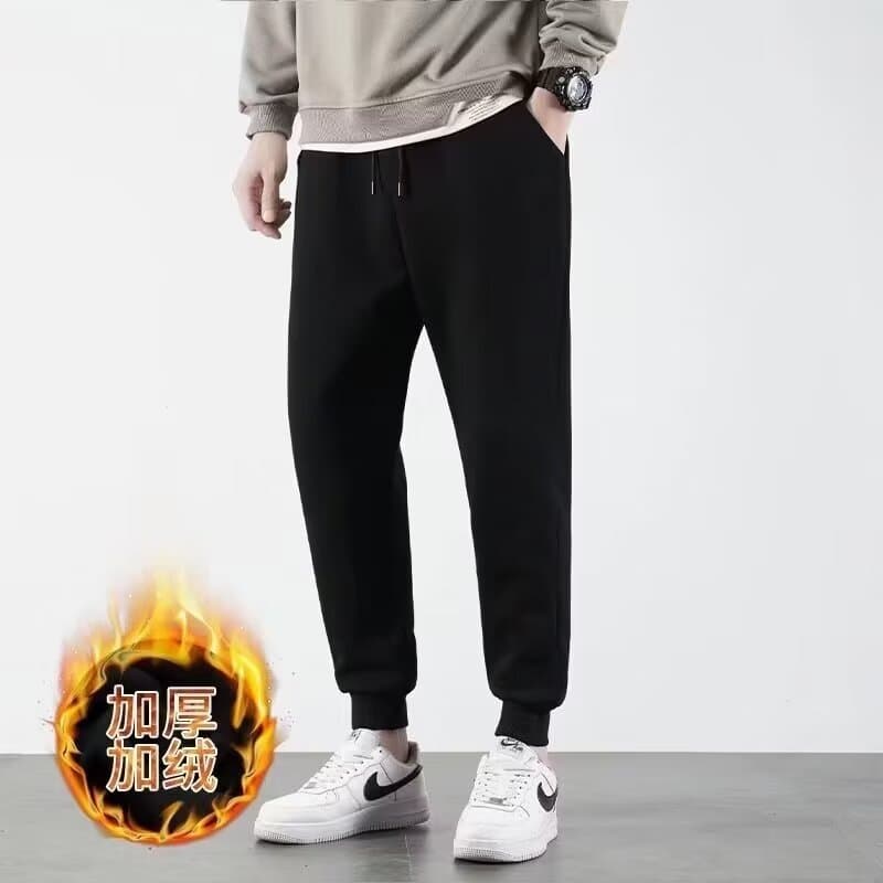 Autumn and winter velvet pants men's loose toe pants stretch casual sports pants men's trendy all-match harem pants