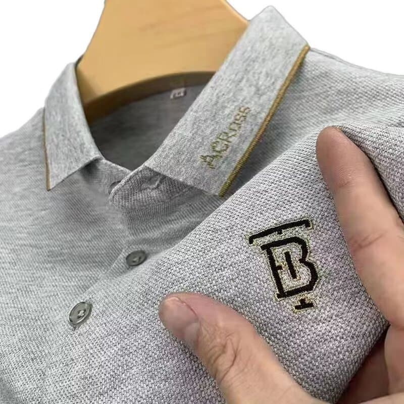 Summer Paul Men's Short-sleeved POLO Shirt Embroidered Foreign trade original order T-shirt Lop Loose Casual Solid Color Top Trendy