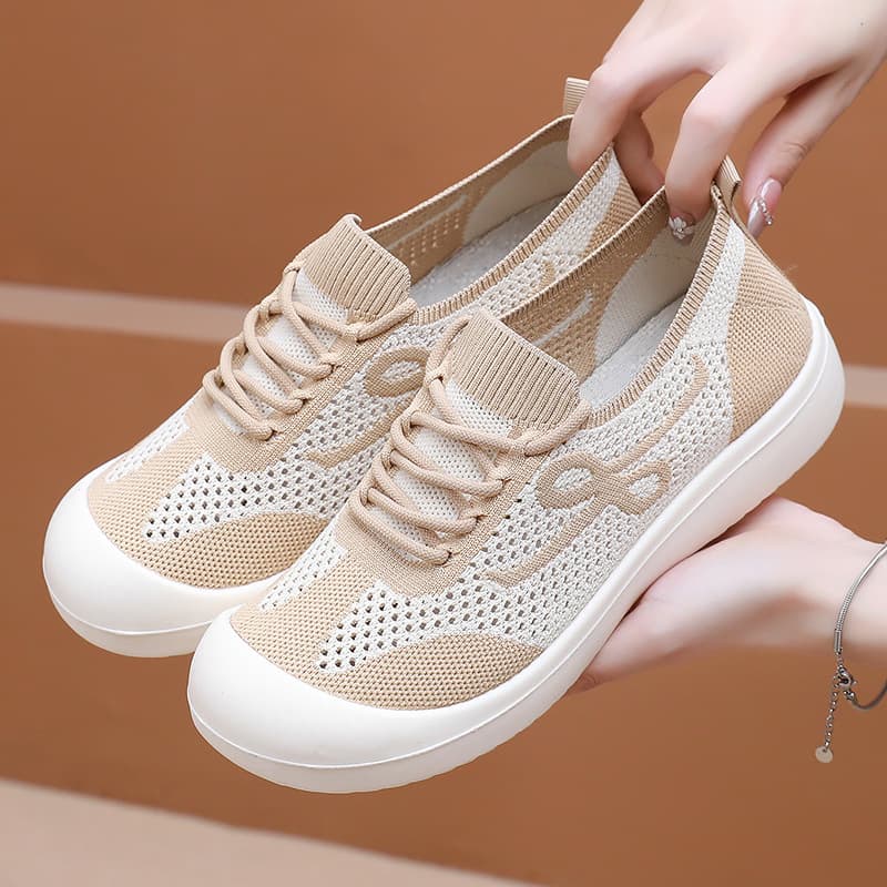 Shoes Women's Shoes Summer New Mesh Breathable Casual Shoes Fashionable Versatile Flat Shoes Comfortable Women's Shoes Mary Jane Shoes