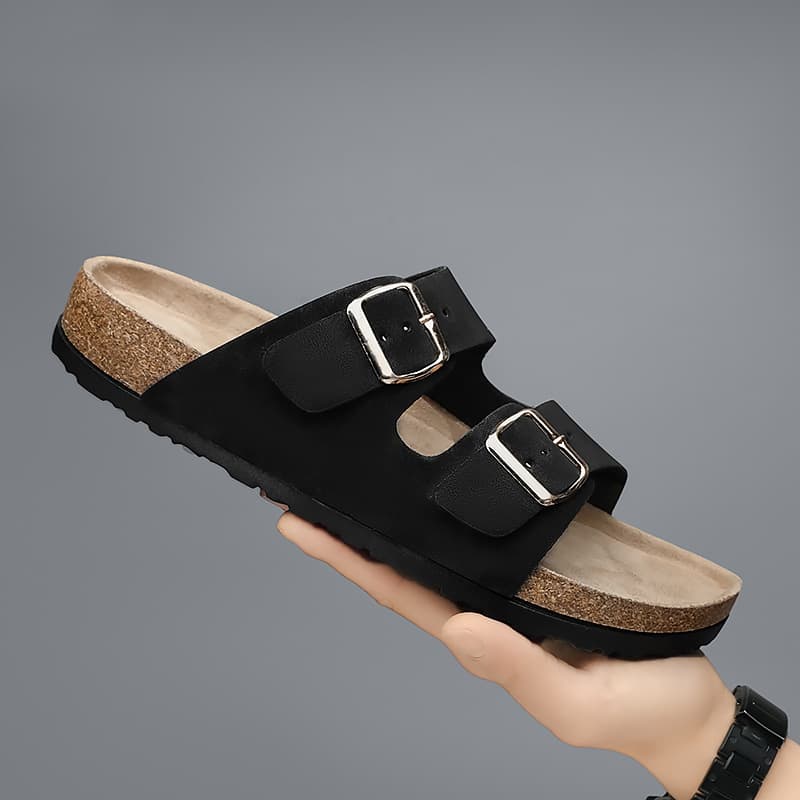 [Comfortable Sole] 2025 Summer Men's Open-Toe Sandals Thick-Soled Wear-Resistant Birkenstock Slippers for Long-Term Wear