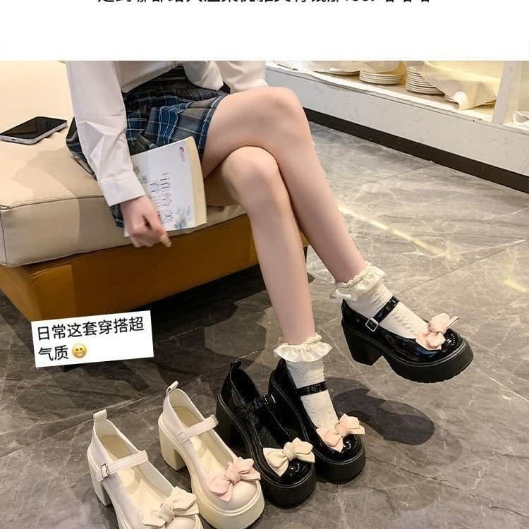 Japanese-Style Jk Uniform Shoes Sweet Cool Mary Jane Small Leather Shoes for Women 2025 Autumn New College Style Bow Single Shoes