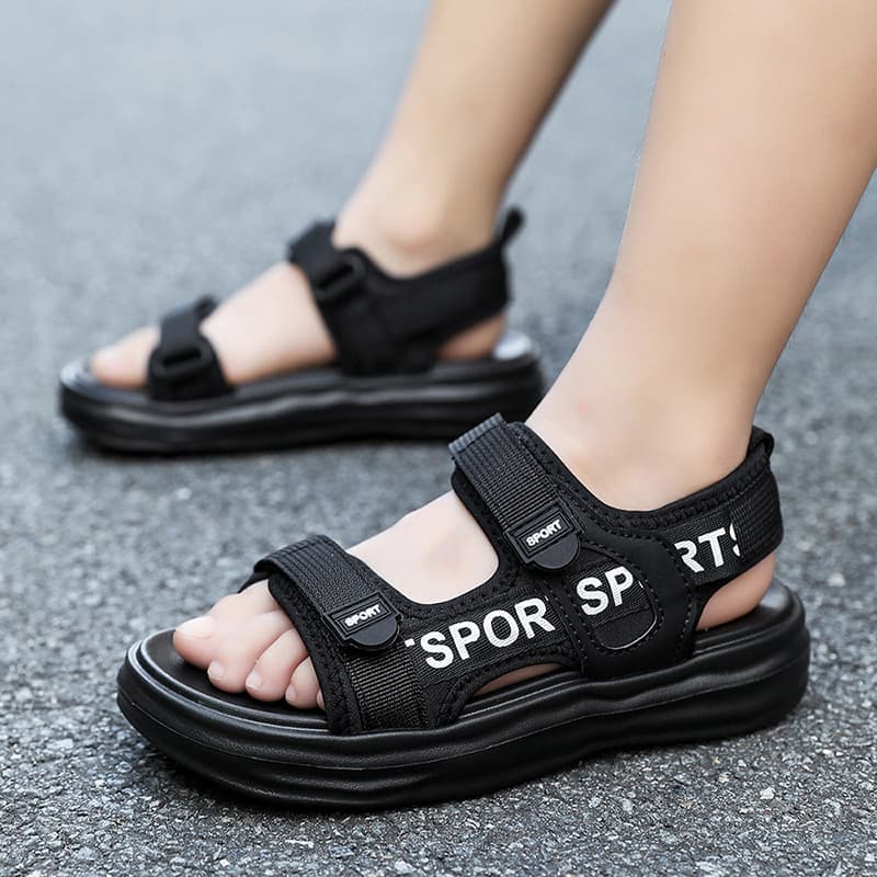 Factory Ready Handsome Soft-Soled Outer Wear Boys' Sandals Summer Versatile Simple Campus Primary School Students New Trendy Wholesale