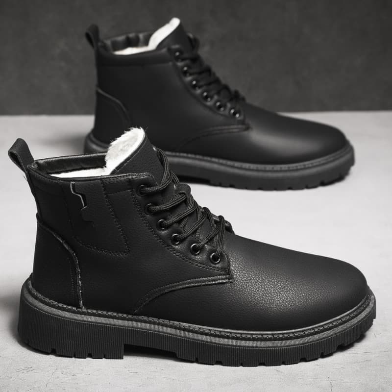 Autumn and Winter 2025 New Season Martin Boots Work Boots Retro British Men's Warm Men's Velvet Trendyy Fashion Casual Shoes