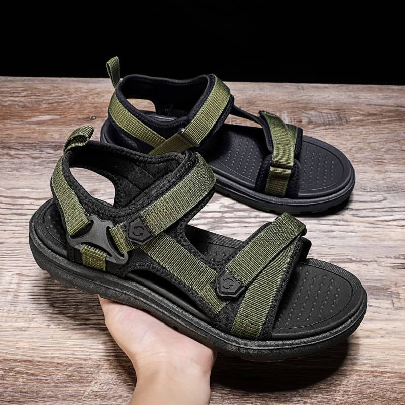 Cross-Border Popular Summer Men's Casual Sandals Lightweight Eva Velcro Beach Shoes Student Outdoor Men's Sandals