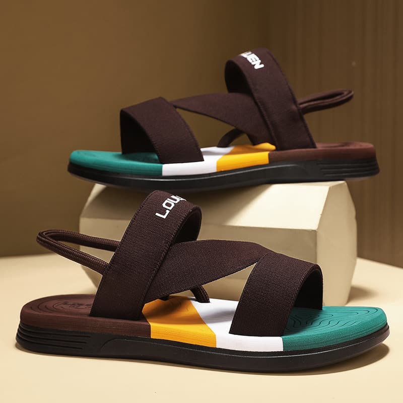Summer Sandals Fashionable Summer Outer Wear Non-slip Dual-purpose Driving Slippers Men's Soft Sole Shit-feeling Beach Sandals