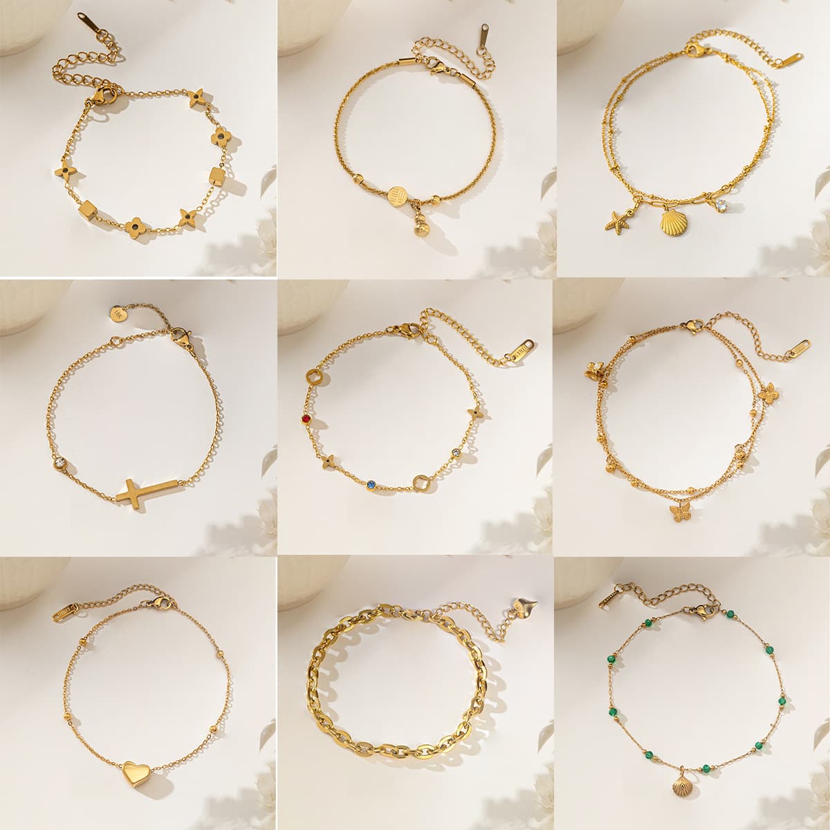 Summer 2026 New Style Light Luxury Niche Girl's High-End 18K Gold Titanium Steel Anklet for Women, Non-Fading Foot Chain Wholesale