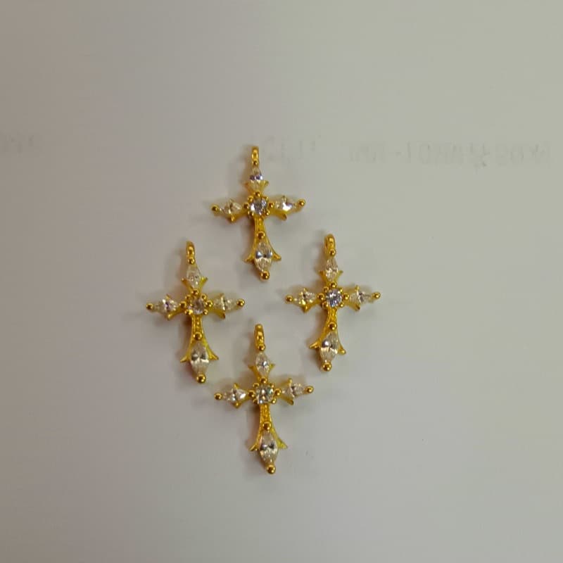 Pendant Micro-Paved Zircon Copper Jewelry Accessories Cross Series Pendant Accessories Accessories DIY Necklace Ins Style