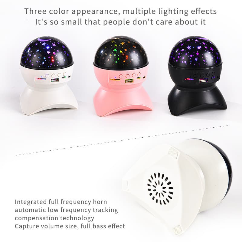 Starry Sky Projection Bluetooth Speaker Light | Bedroom Ambient Lighting | Xy-890 Night Light