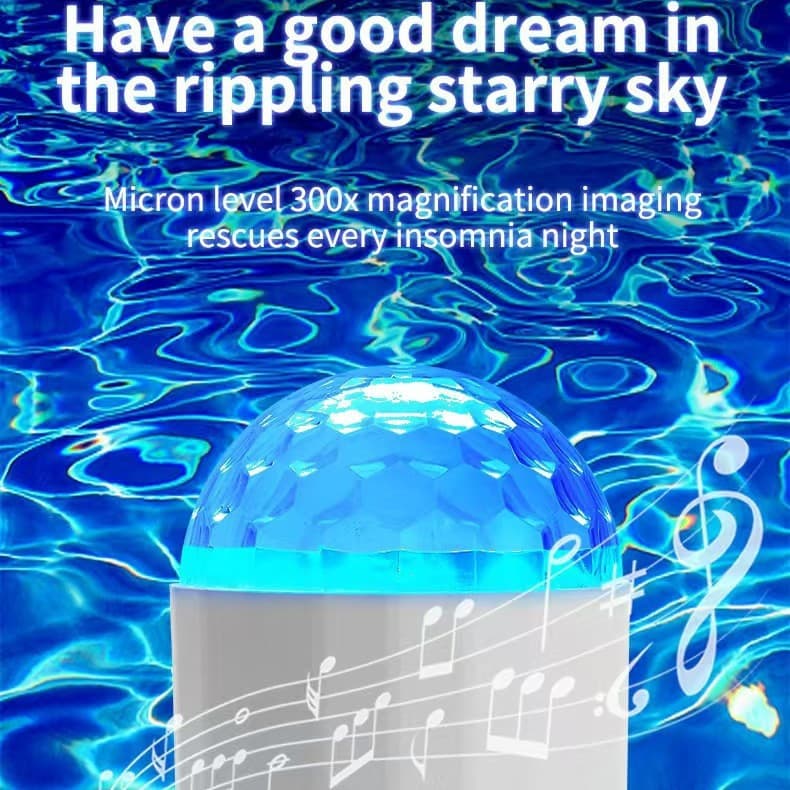 Cross-Border Home Projector, Very Beautiful, Excellent Sound Quality, Rechargeable Bluetooth Speaker, Water Ripple Light