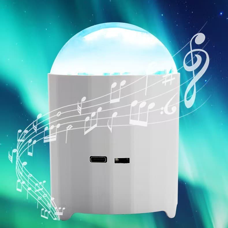 Cross-Border Popular Bluetooth Speaker for Home Use, Very Beautiful Northern Lights Projection Lamp Speaker Night Light Rgb