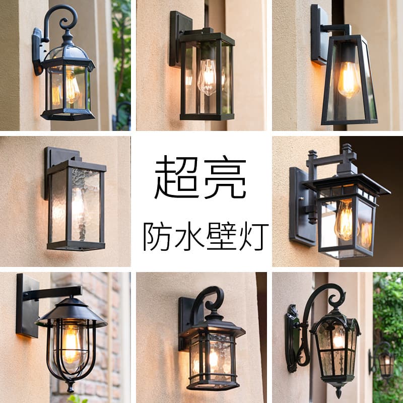 Wall lamp solar outdoor garden lamp super bright waterproof European corridor aisle villa electric foreign trade wall lamp