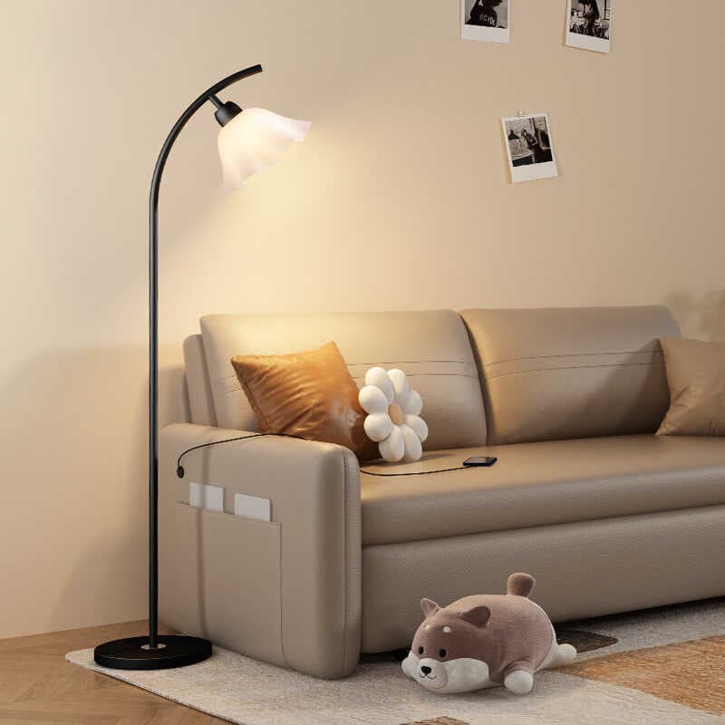 Living Room Floor Lamp Next to the Sofa, Cream Style Vertical Table Lamp, Bedroom Bedside Lamp, Petal Atmosphere Lamp, Study Decorative Lamp