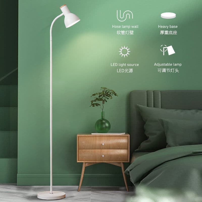 Simple Floor Lamp Simple Living Room Bedroom Bedside Lamp Study Reading Lamp Led Floor Table Lamp Wholesale Manufacturer Cross-Border