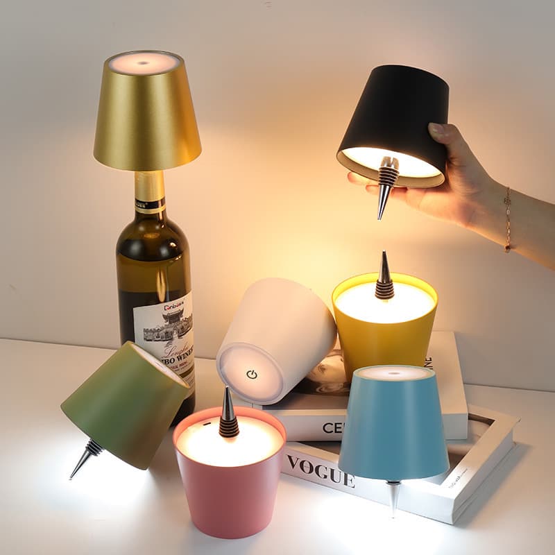 Cross-Border Led Rechargeable Atmosphere Table Lamp Plug-In Wine Bottle Lamp Bar Dining Bar Lamp Amazon Cross-Border Manufacturer