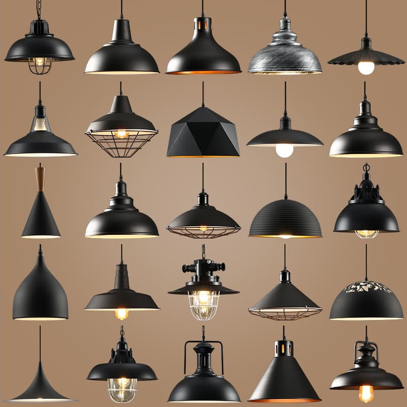 Retro American Dining Table Chandelier, Simple Restaurant Chandelier, Bar Table Lamp, Single-Head Industrial Style Iron Art Commercial Hot Pot Restaurant Lamp