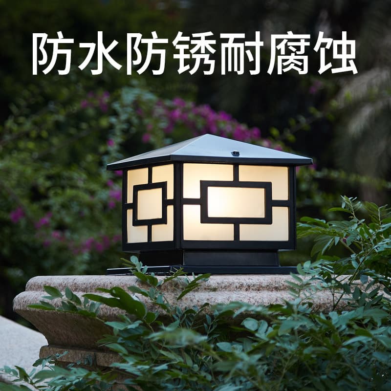 Column lamp solar outdoor wall lamp garden door column lamp villa courtyard wall lamp engineering lamp factory direct sale