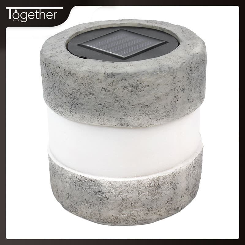 Solar Garden lamp resin decoration simulation square stone outdoor lamp lawn stairs waterproof atmosphere night light