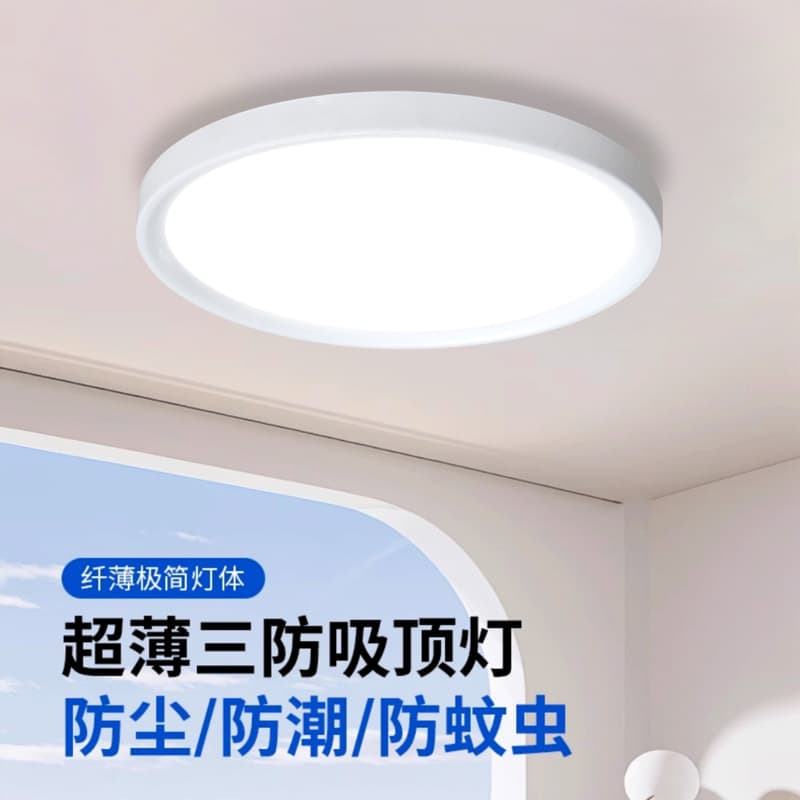 Led Bedroom Lamp Simple Modern Eye Protection Room Ceiling Lamp Eye Protection Aisle Anti-Mosquito Dust-Proof Lamp Bedroom Three-Proof Lamp
