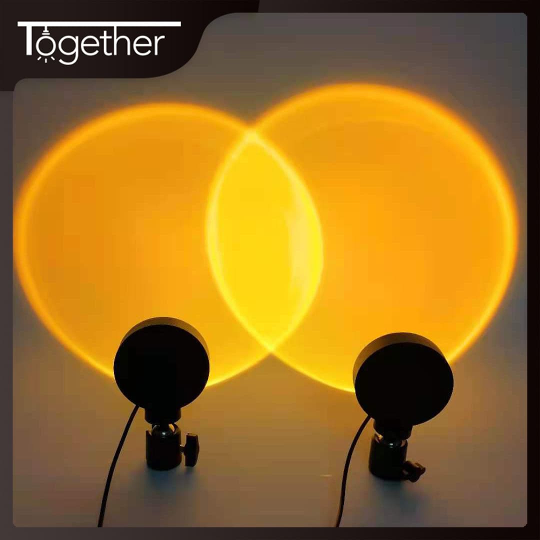 Sunset Light Projection Atmosphere Light Bedroom ins Cyber Celebrity Living Room Sunset Floor Light Original Dusk Sunset Live Light