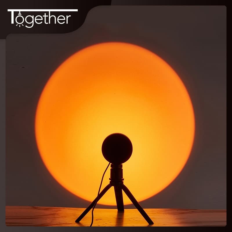 Sunset Lamp, Sunset Light, Designer Floor Lamp, Living Room Photo Atmosphere Table Lamp, Everlasting Sun Projection Lamp, Colorful Illusion