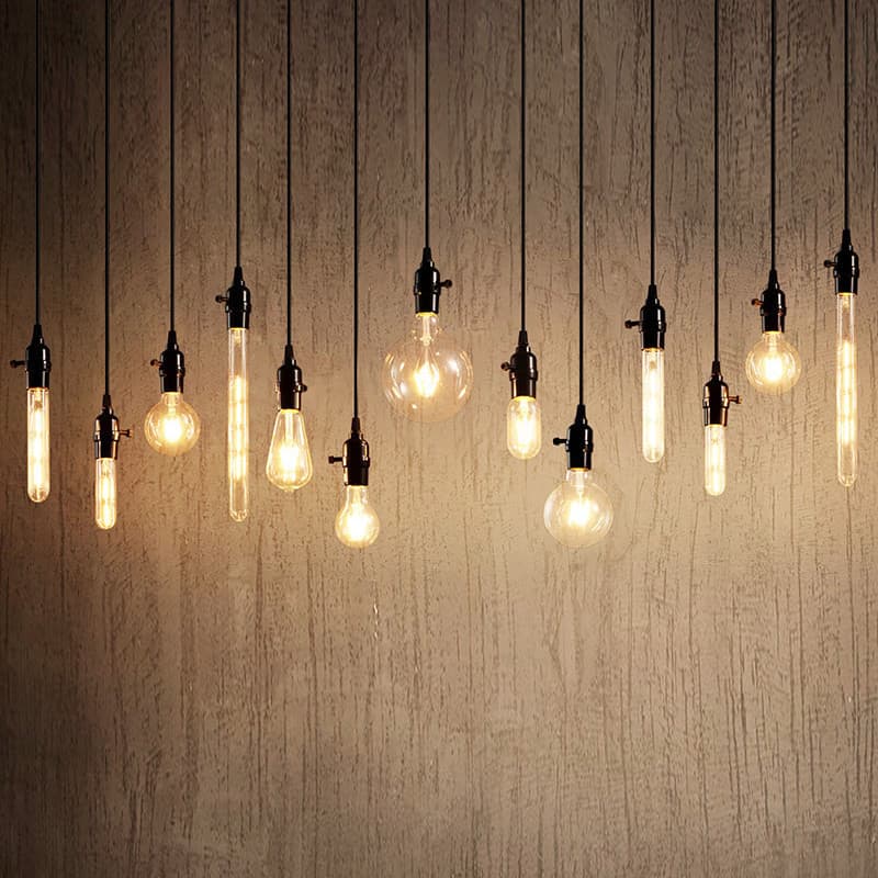 E27 screw LED bulb Edison light source single lamp creative shop bar restaurant with plug switch chandelier
