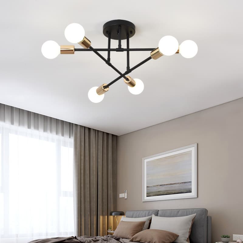 Cross-border Simple Modern Dining Room Lamp Chandelier Ceiling Lamp Bedroom Study Chandelier American Industrial Style Zhongshan Lamps