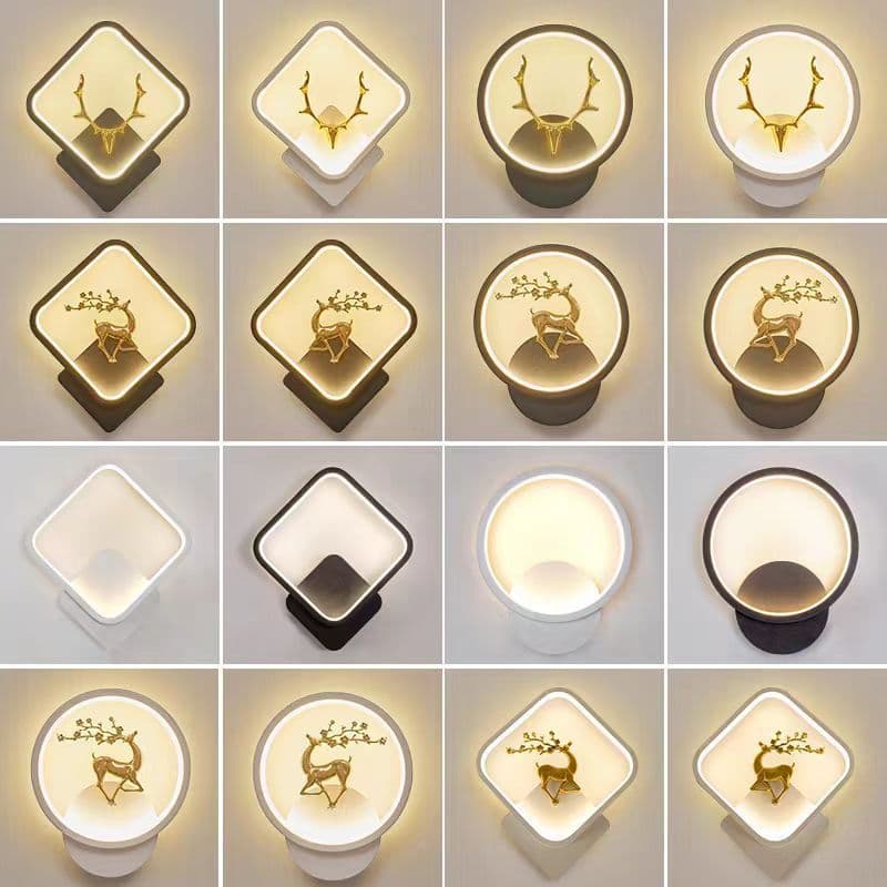 Cross-border Wall Lamp Bedroom New Internet Famous Bedside Lamp Light Luxury Living Room Wall Lamp Modern Simple Indoor Stair Wall Lamp