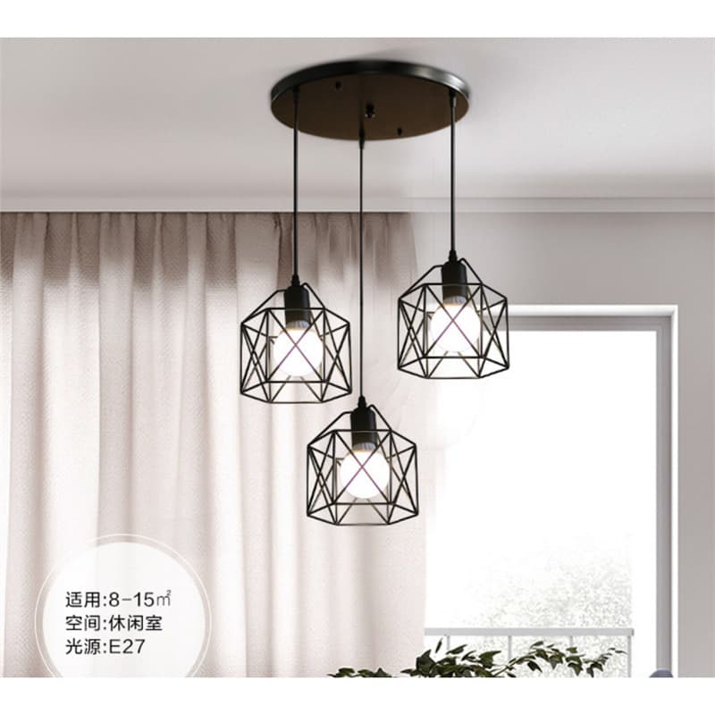 Nordic Restaurant Chandelier Modern Simple Industrial Style Retro Creative Distinctive Bar Bedroom Average Bedside Small Chandelier