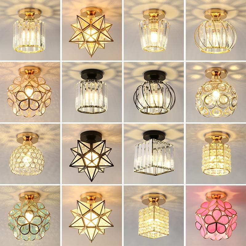 Scandinavian Ceiling Aisle Light Corridor Entrance Simple Balcony Light Modern Creative Entry Accessible Luxury Popular Crystal Lamps