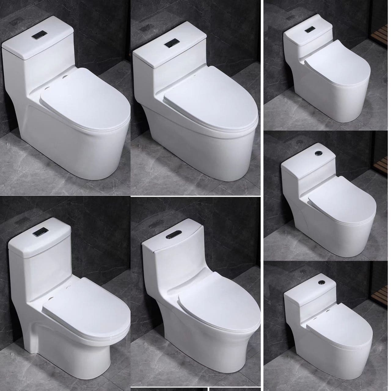 Hotel toilet toilet large diameter ultra-high siphon mute water-saving deodorant one-piece engineering toilet