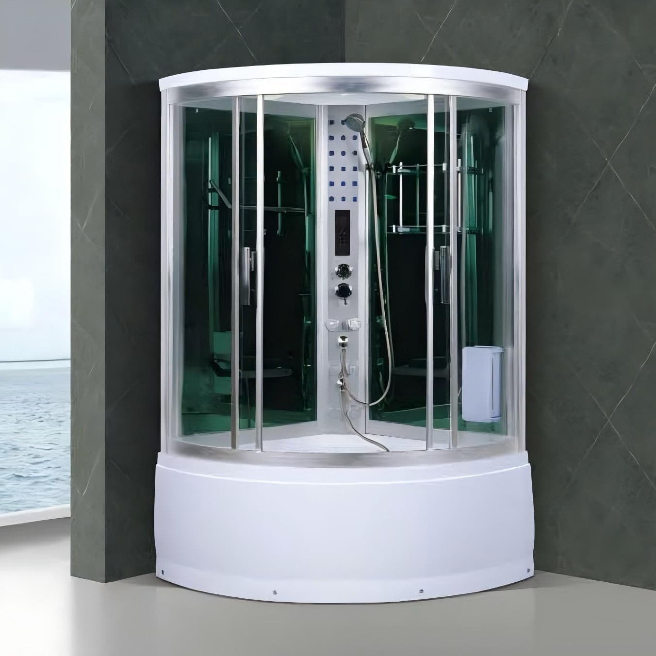 1.23m Integrated Bathroom Steam Room, Shower Room, Small Bathtub, Surfing Bath, Massage, Surfing Sweat Steam for Home Use