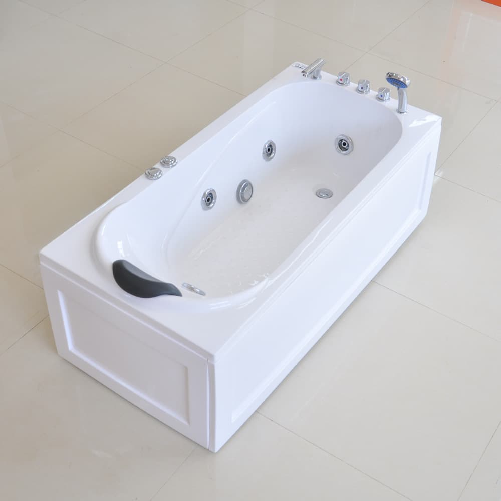 Acrylic Bathtub for Home Use, Small-Sized, Thickened, Insulated, with Surfing Massage, Constant Temperature Heating Bathtub for Adults