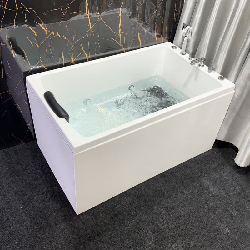 Factory Direct Supply Acrylic Bathtub Square Massage Tub Surf Tub Engineering Hotel Bathtub Bath Deep Soaking Cross-Border