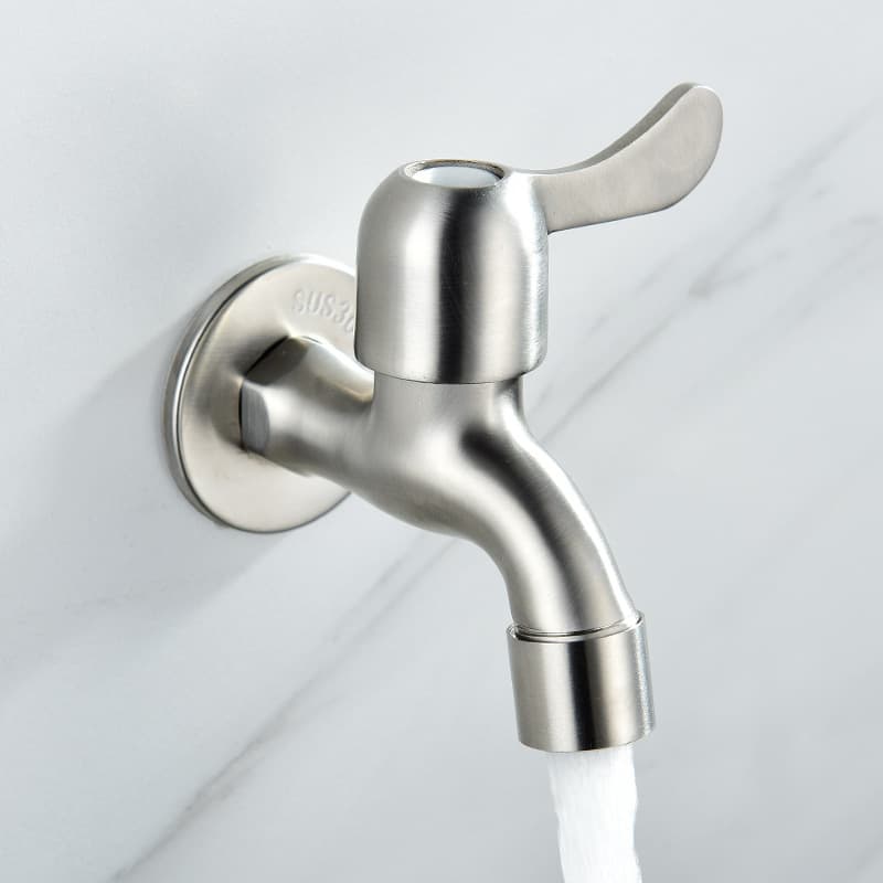 Cross-border thickened 304 stainless steel washing machine faucet 4 points mop pool single cold quick turn-on faucet faucet faucet