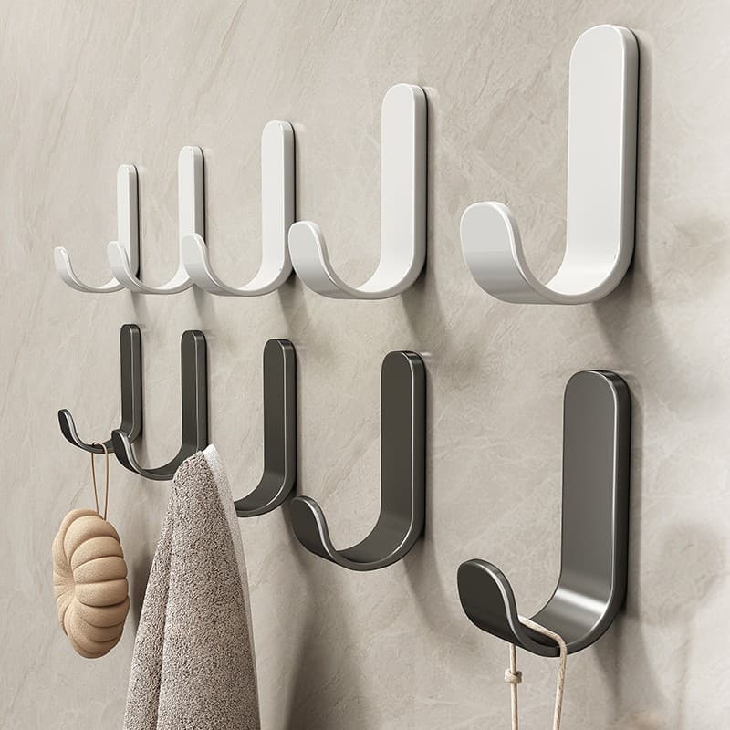 Maco Hook Strong Adhesive No-Drill Gun Gray Sticky Hook Wall Sticker Heavy-Duty Kitchen Bathroom Door Back Hook
