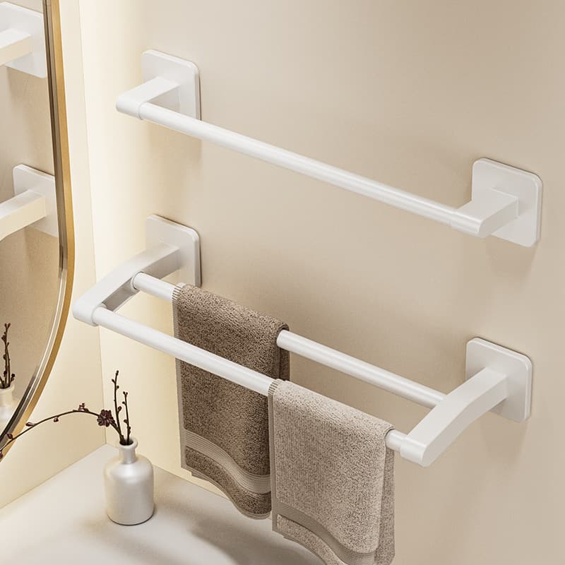 Towel Rack Bathroom Punch-Free Bathroom Shelf Storage Rack Wall-Mounted Toilet Toilet Towel Hanging Rod Single Rod