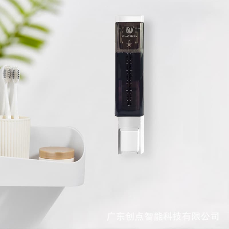 Chuangdian 180ml Soap Dispenser Manual Press Kitchen Bathroom Toilet Home Punch-Free Soap Dispenser Wall Hanging