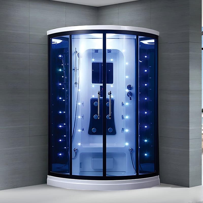 Cross-Border Popular Shower Room Far Infrared Acid-Removing Red Light Steam Sauna Room Single Household Sauna Box Polygonal