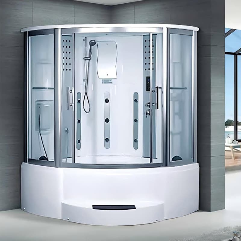 Cross-Border Export Massage Surf Bathtub Dual-Purpose Integrated Bathroom Steam Room Shower Room 3C Glass Wet Steam Sauna
