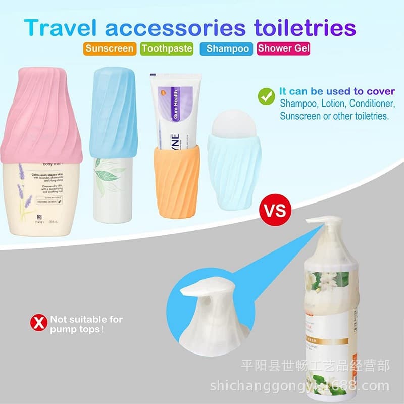 New silicone cap travel toiletries retractable toilet carrying bottle cap leak-proof elastic cover