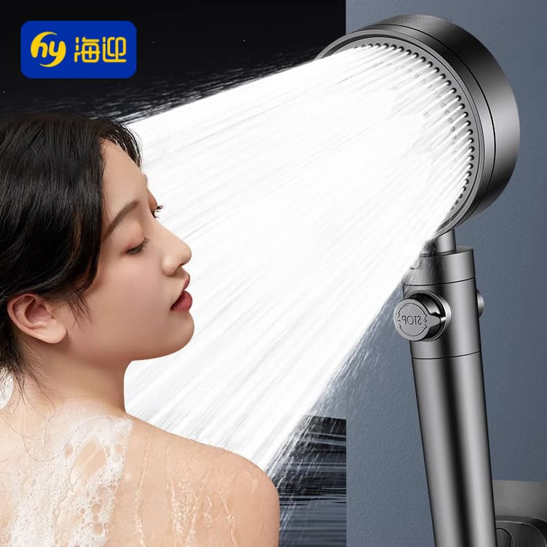 Pressurized Shower Head Household Bathroom Water Heater Bath Pressurized Rain Shower Shower Head Bath Heater Set