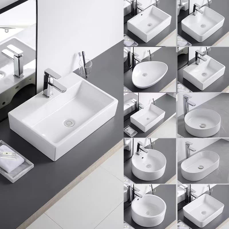 Customized Hotel Countertop Basin Wash Basin Ceramic Wash Basin Single Basin Bathroom Basin Basin Engineering Export