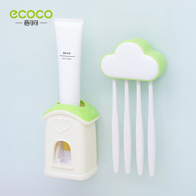 Punch-free Automatic Toothpaste Squeezing Artifact Suction Wall-mounted Children's Cute Squeezer Lazy Toothbrush Storage Rack