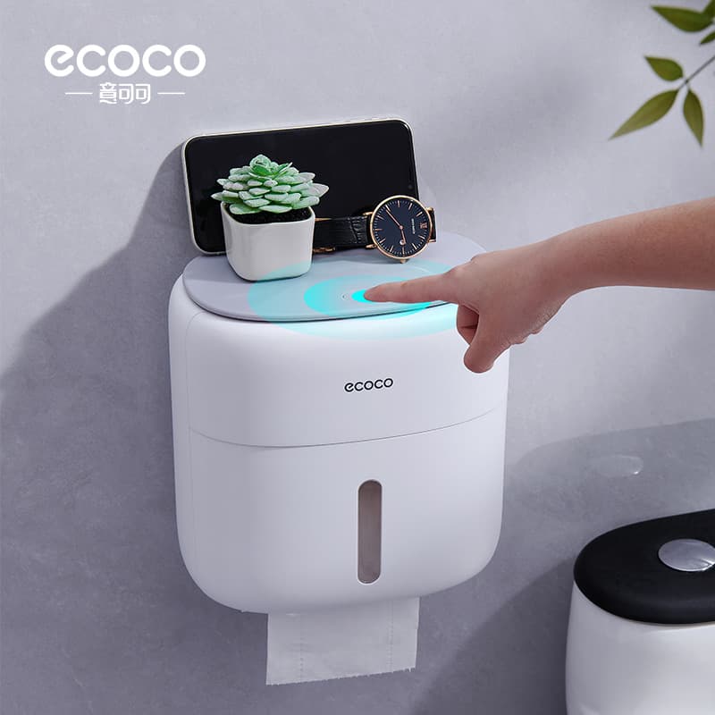 Customized Bathroom Tissue Box Wall-Mounted Waterproof Box Punch-Free Paper Box Toilet Toilet Paper Roll Storage Rack