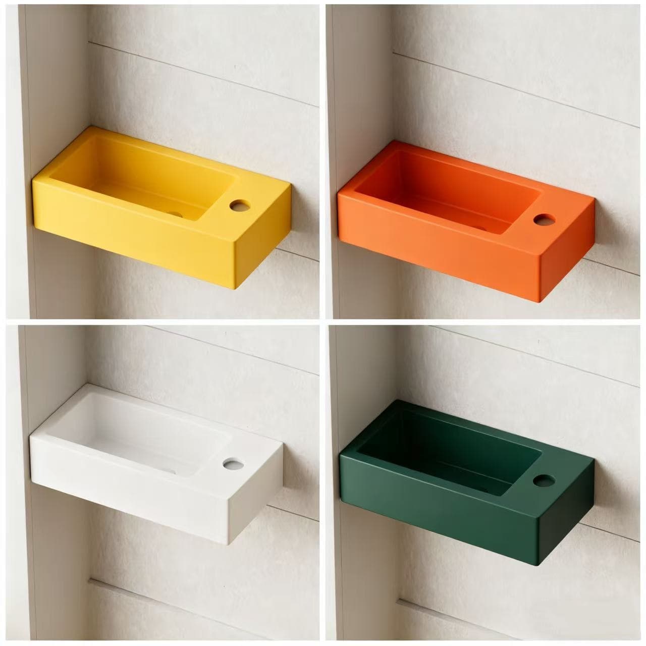 Small Balcony Washbasin Washbasin Ultra-Narrow Small Corner Wall-Mounted Wall-Mounted Small Size Cross-Border Small Apartment