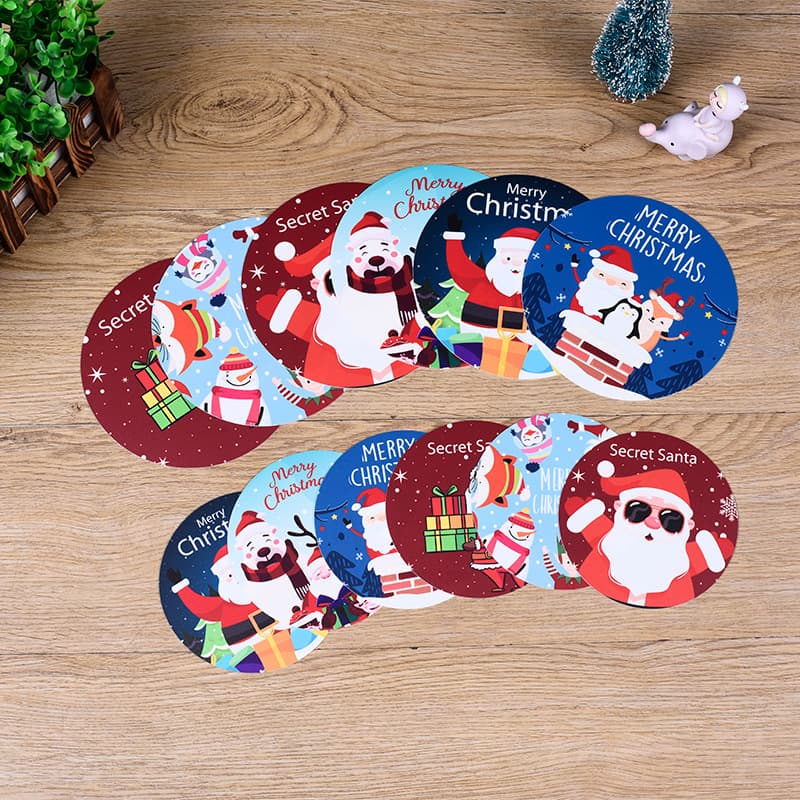 Wow Pp Christmas Cartoon Coasters Customized Dining Table Cafe Home Plate Mats Insulated B&B Decorative Placemats