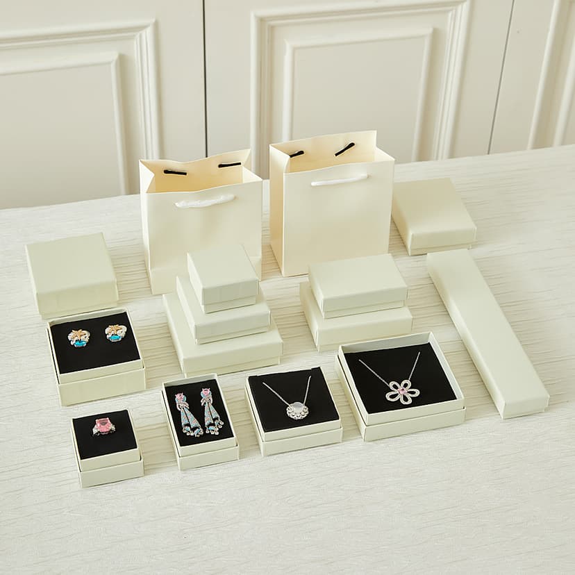 Cross-Border White Exquisite Jewelry Box Heaven and Earth Cover Bracelet Necklace Ring Packaging Box Holiday Gift Jewelry Box