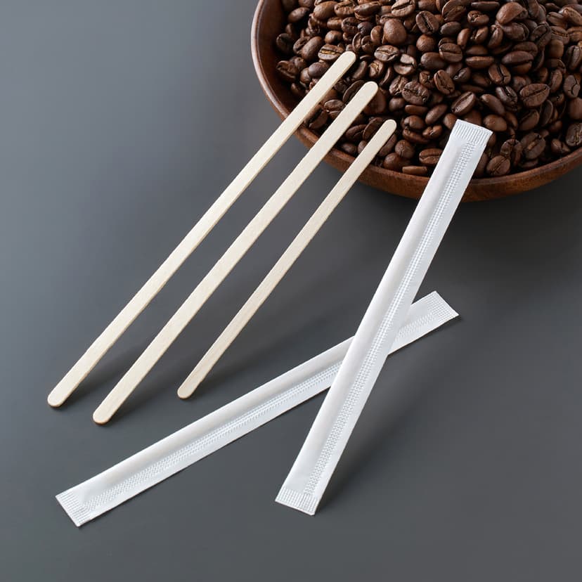 Disposable Coffee Stirring Stick Wooden Long Handle Baby Milk Powder Stirring Stick Hot Drink Separate Packaging Honey Stirring Stick