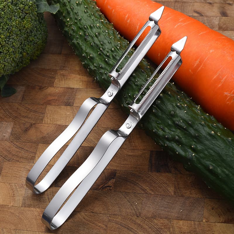 Stainless Steel Peeling Knife Household Kitchen Multi-Functional Peeling Scraper Pointed Fruit Digging Tool Fruit and Vegetable Peeler